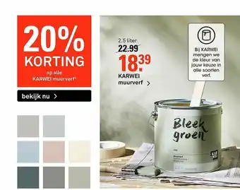 Karwei Karwei Muurverf 20% Korting aanbieding