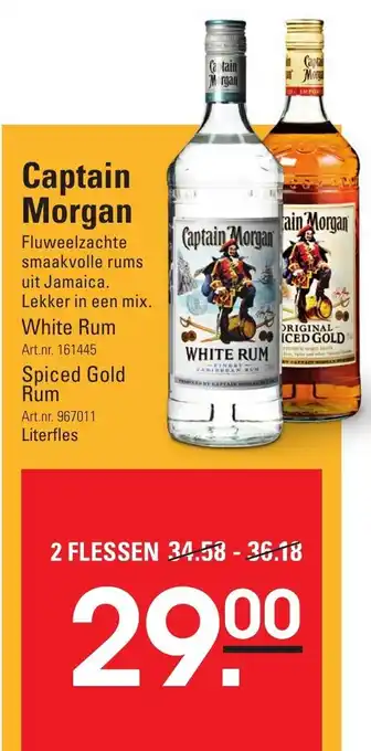 Sligro Captain Morgan 2*1L aanbieding