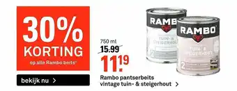 Karwei Rambo pantserbeits vintage tuin- & steigerhout 750 ml aanbieding