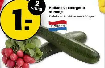 Hoogvliet Hollandse courgette of radijs 200 gram aanbieding