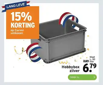 GAMMA Hobbybox zilver aanbieding