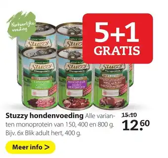 Pets Place Stuzzy Hondenvoeding 6*150/400/800g aanbieding