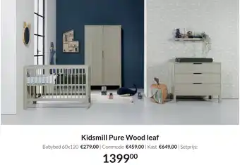 Babypark Kidsmill pure wood leaf aanbieding