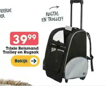 Discus Trixie reismand trolley en rugzak aanbieding