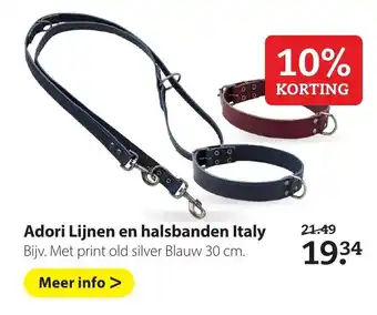 Pets Place Adori Lijnen en halsbanden Italy aanbieding