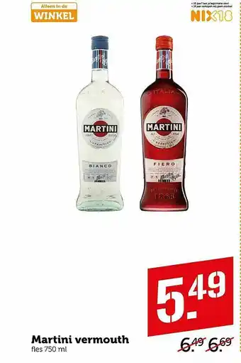 Coop Martini vermouth 750 ml aanbieding