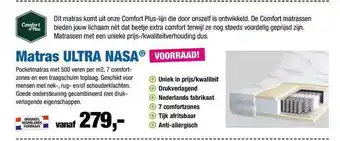 Matrasconcurrent Matras ultra nasa aanbieding