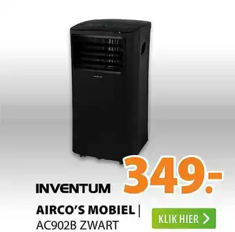 Expert Inventum airco's mobiel | ac902b zwart aanbieding