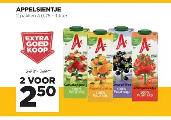 Jumbo Appelsientje 2 pakken a 0,75 - 1 liter aanbieding