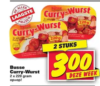 Nettorama Busse curry-wurst 2x220 gram aanbieding