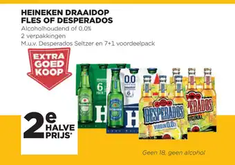 Jumbo Heineken Draaidop fles of Desperados 2 verpakkingen aanbieding