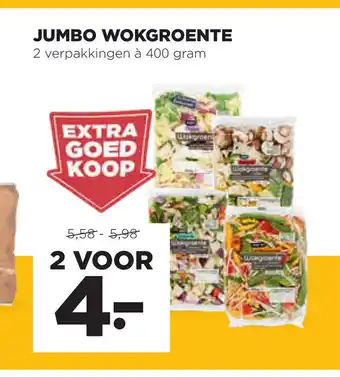 Jumbo Wokgroente 2 verpakkingen a 400 gram aanbieding