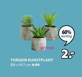 Jysk Torgeir Kunstplant 8 x H17 cm aanbieding