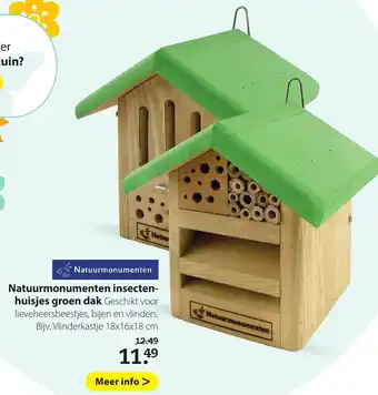 Pets Place Natuurmonumenten Insectenhuisjes groen dak aanbieding