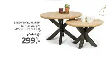 De Bommel Meubelen Salontafel north Ø75 of Ø60 cm aanbieding