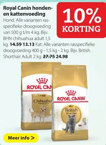 Boerenbond Royal Canin Honden- en kattenvoeding 500g-4kg aanbieding