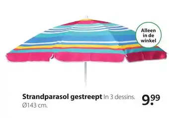 Boerenbond Strandparasol 143 cm aanbieding