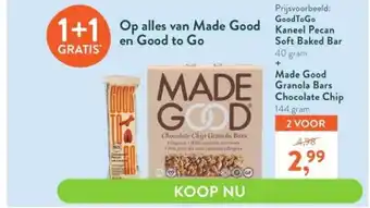 Holland & Barrett Good to go kaneel pecan soft baked bar 40 gram aanbieding