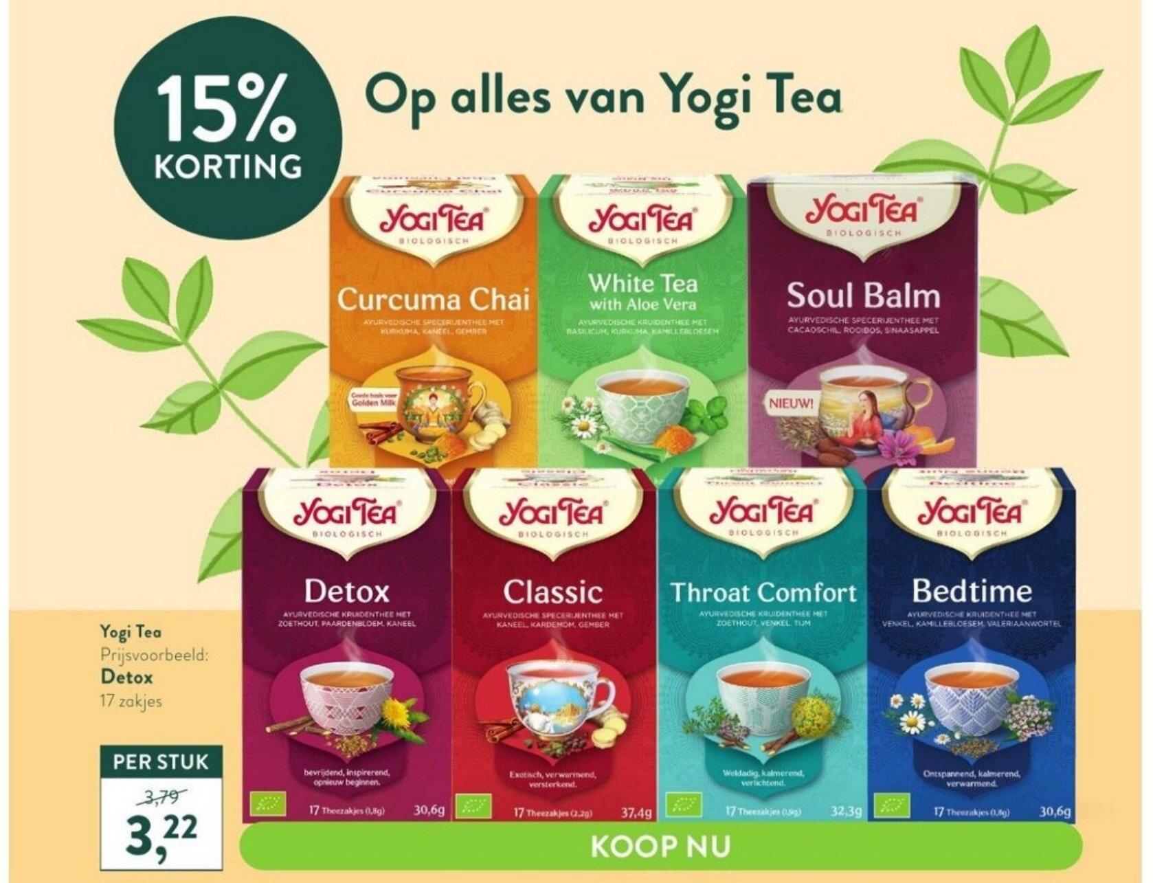 Yogi tea detox 17 zakjes aanbieding bij Holland & Barrett