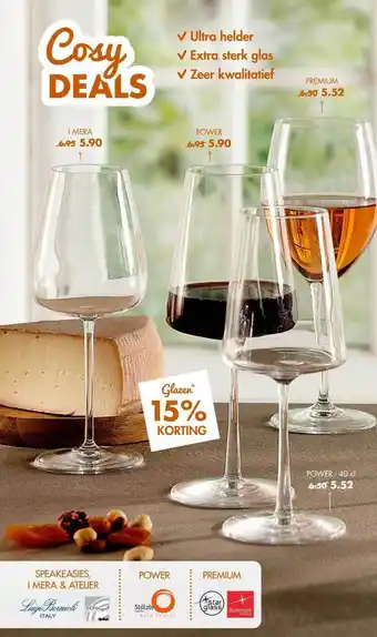 Casa Glazen 15% korting aanbieding