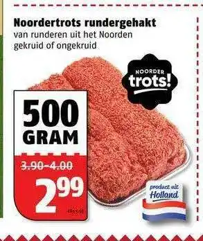 Poiesz Noordertrots rundergehakt 500 gram aanbieding