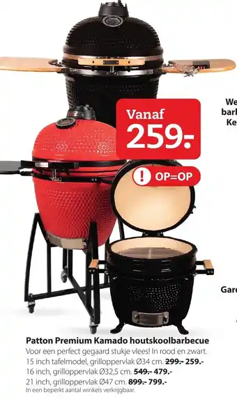 Boerenbond Patton Premium Kamado Houtskoolbarbecue aanbieding