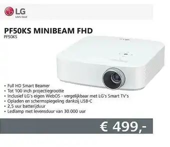 Informatique Lg pf50ks minibeam fhd pf50ks aanbieding