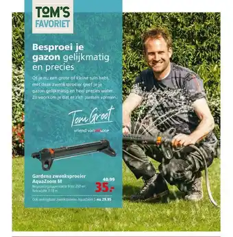 Welkoop Gardena zwenksproeier aquazoom m aanbieding