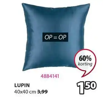 Jysk Lupin kussen 40x40 cm aanbieding