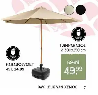 Xenos Parasolvoet 45 l of tuinparasol Ø 300x250 cm aanbieding