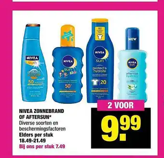 Big Bazar Nivea zonnebrand of aftersun aanbieding