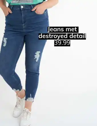 MS Mode Jeans met destroyed detail aanbieding