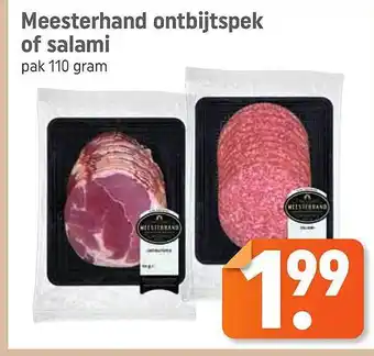 Lekker Makkelijk Meesterhand ontbijtspek of salami aanbieding