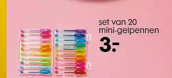 HEMA Set van 20 mini-gelpennen aanbieding