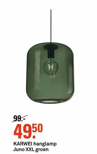 Karwei Karwei hanglamp juno xxl groen aanbieding