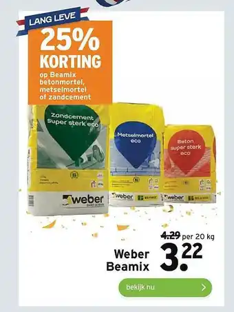 GAMMA Weber beamix 20kg aanbieding