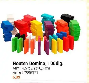 Lobbes Houten domino, 100dlg. aanbieding