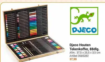 Lobbes Djeco houten tekenkoffer, 88dlg. aanbieding