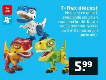 Trekpleister T-Rex Diecast aanbieding