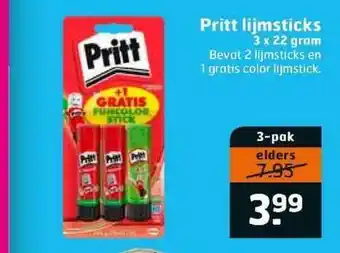 Trekpleister Pritt Lijmsticks 22g aanbieding