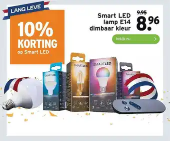 GAMMA Smart Led Lamp E14 Dimbaar Kleur 10% Korting aanbieding