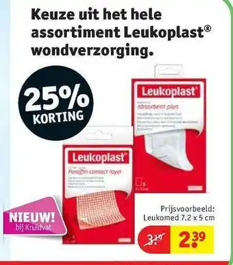 Kruidvat Keuze Uit Het Hele Assortiment Leukoplast Wondverzorging 25% Korting aanbieding