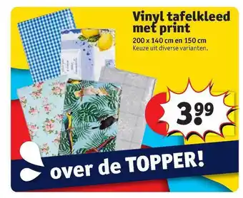 Kruidvat Vinyl Tafelkleed Met Print 200x140cm en 150cm aanbieding