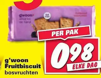 Nettorama G'woon Fruitbiscuit Bosvruchten aanbieding