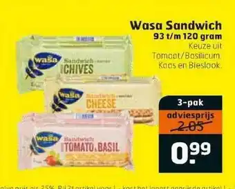 Trekpleister Wasa Sandwich aanbieding