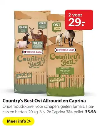 Boerenbond Country's Best Ovi Allround en Caprina 2*20kg aanbieding