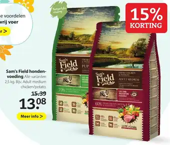 Boerenbond Sam's Field Hondenvoeding 2.5kg aanbieding