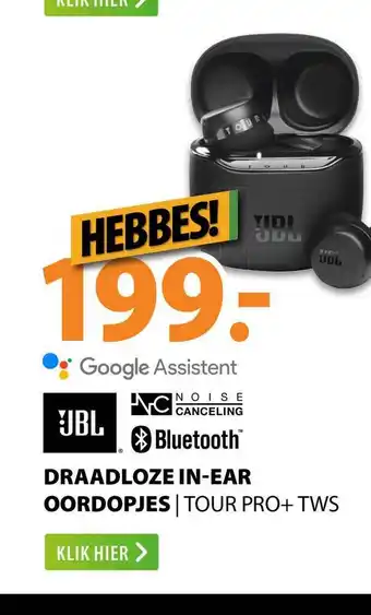 Expert JBL Draadloze In-Ear Oordopjes | Tour Pro+ TWS aanbieding