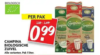 Dekamarkt Campina Biologische Zuivel aanbieding