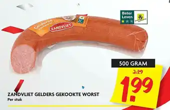 Dekamarkt Zandvliet Gelders Gekookte Worst 500g aanbieding